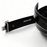 Silver Buckle Logo Belt