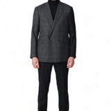 Checked Bicolor Double-Breasted Suit