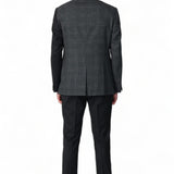 Checked Bicolor Double-Breasted Suit