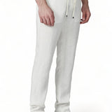 Linen Drawstring Trousers