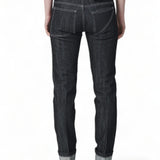 Slim-Fit Jeans- Dark Pure Indigo Red Selvage Denim- White Stitching