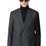 Checked Bicolor Double-Breasted Suit