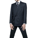 Double-Breasted Stripe Pattern Suit