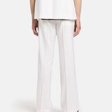 Straight Leg Drawstring Trousers Off-White