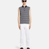 Fractal Sleeveless Polo