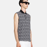 Fractal Sleeveless Polo