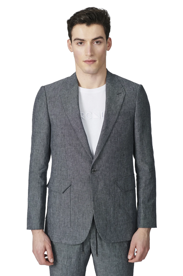 Linen Patch Pockets Jacket