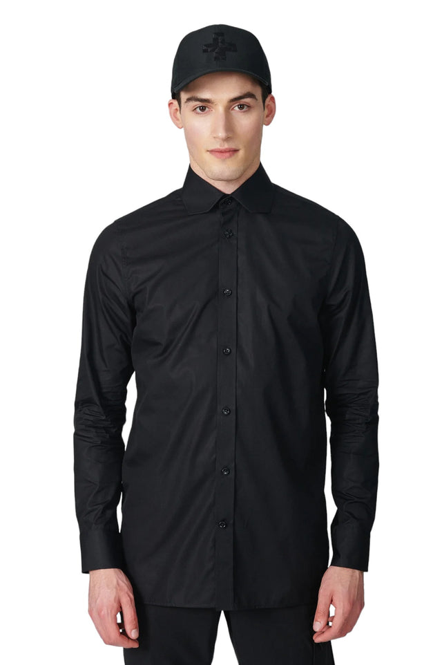 Logo Button Shirt Black