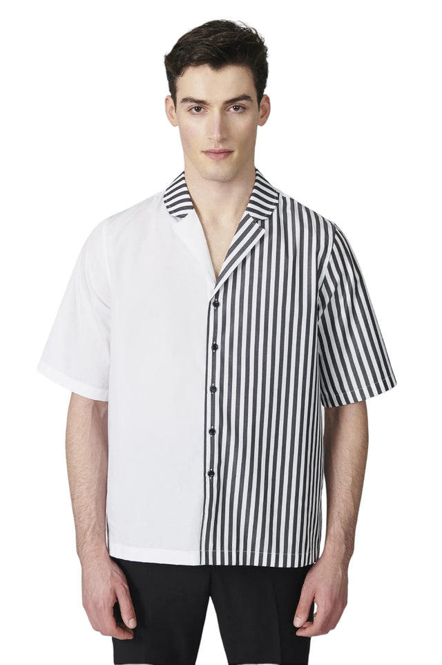 Striped Colour-Block Oversize Shirt