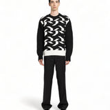 Geometric knited sweater