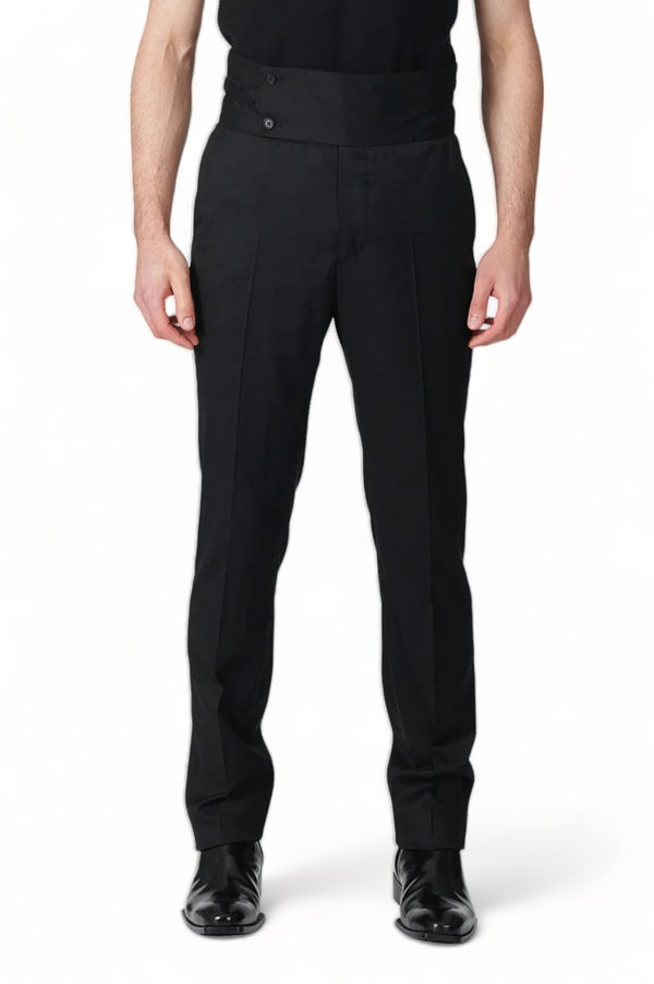 Silk Blend Buckled Trousers