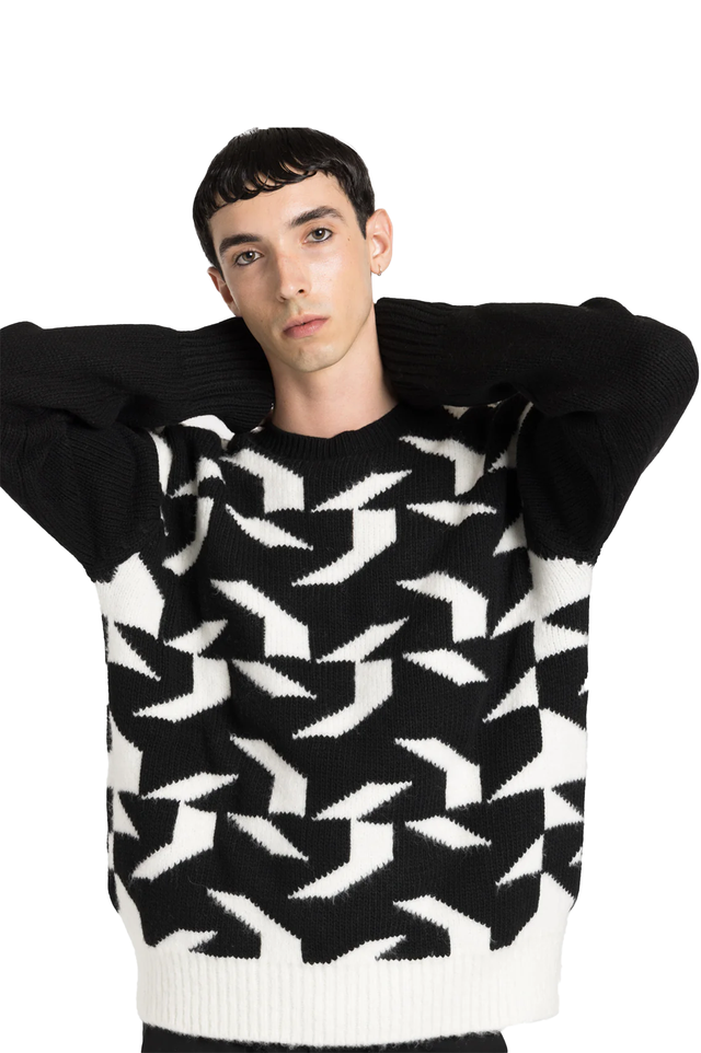 Geometric knited sweater