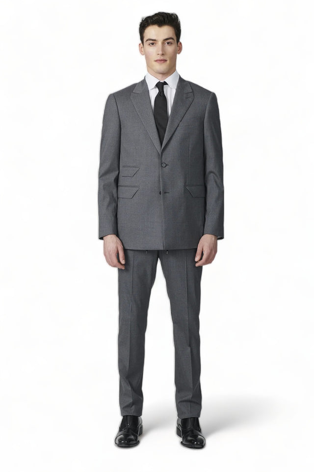 Single Breasted Wool Blend Suit