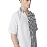 Striped Colour-Block Oversize Shirt